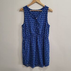 Ace Delivery Leaf Print Tank Shirt Dress Sundress Size Large